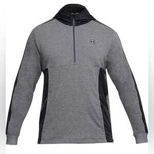 Under Armour Mens Microthread Terry Charcoal Heather Hoodie Medium